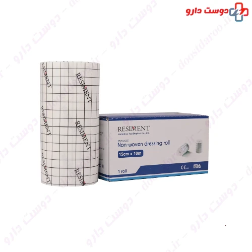 چسب پانسمان رولی حصیری 10×15 سانتی متری رزیمنت