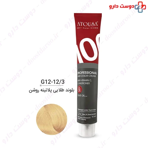 رنگ مو سری طلایی 100 میلی لیتری آتوسا