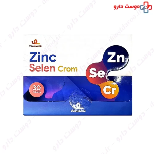 قرص زینک سلن کروم ۳۰ عددی ویتامین لایف