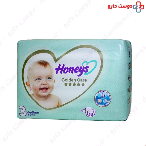 پوشک بچه سایز 3 بسته 38 عددی هانیز