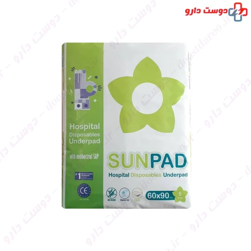 زیرانداز بهداشتی بیمار (دروشیت) سایز ۶۰*۹۰ 5 عددی سان پد