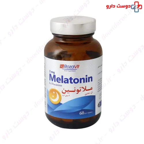 قرص ملاتونین و ال تئانین 60 عددی رزاویت