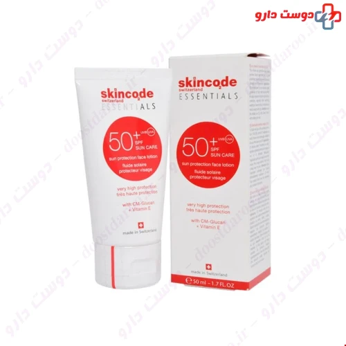 لوسیون ضد آفتاب صورت SPF50 50 میلی لیتری اسکین کد