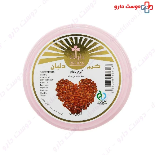 کرم ترمیم کننده مدل بادام 180 میلی لیتری دلبان