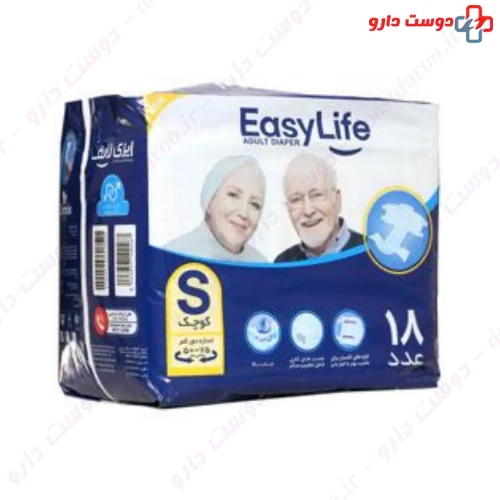 پوشک بزرگسال سایز کوچک 18 عددی ایزی لایف