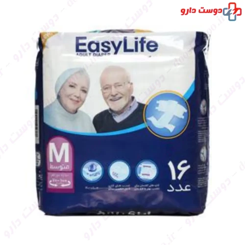 پوشک بزرگسال سایز متوسط 16 عددی ایزی لایف