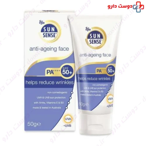 لوسیون ضدآفتاب سان سنس آنتی ایج SPF50 50 گرمی ایگو