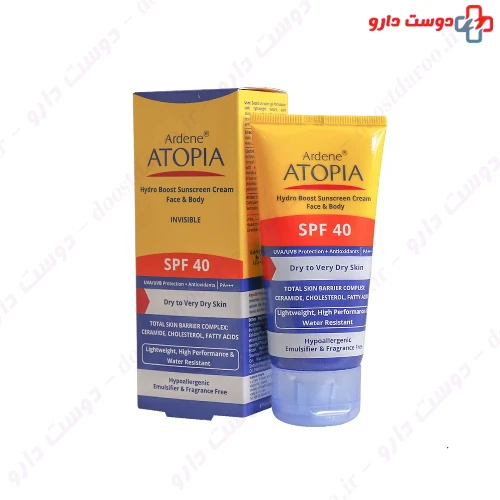 کرم ضد آفتاب SPF40 مناسب پوست خشک و خیلی خشک 50 میلی لیتری آردن آتوپیا