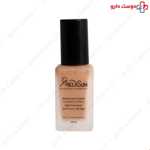 کرم پودر شیشه ای SPF40 پوست چرب و حساس 30 میلی لیتری مدیسان