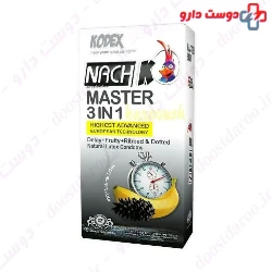 Nach Kodex Master 3 in 1 Delay Fruity Ribbed And Dotted Condoms 12 PCS