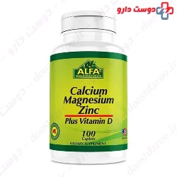 Alfa Vitamins Calcium Magnesium Zinc Plus Vitamin D 100 caplet