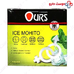 Ice Mohito Delay Ribbed Dotted Contour Condom Ours