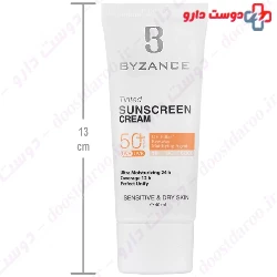 Tinted Sunscreen Cream SPF50 For Dry Skin BYZANCE