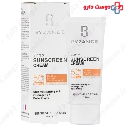 Tinted Sunscreen Cream SPF50 For Dry Skin BYZANCE