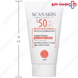 Scan skin Tinted sunscreen cream For Normal To Combination Skin SPF50 40 ml