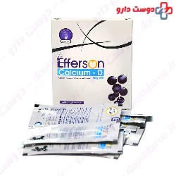 Calcium D Effervescent Powder 500-600 Behshad Darou