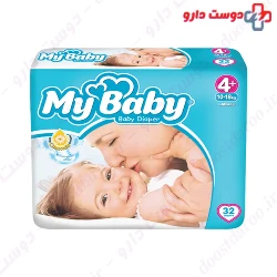 My baby size 4+ baby 32 diapers