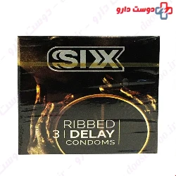 SIX Ribbed Delay Condom 3 Packs