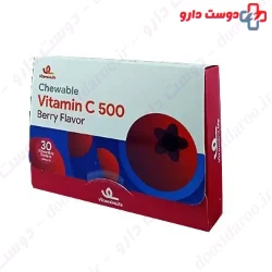 Vitamin Life Chewable Vitamin C 500 mg Green berry Flavor 30 Tabs