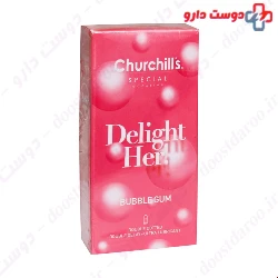 Churchills Delight Her Bubble Gum Condoms 12 Pcs