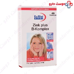 Eurhovital Zink Plus B Komplex ۴۰ Capsules