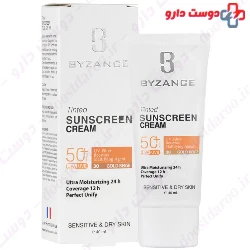 Tinted Sunscreen Cream SPF50 For Dry Skin BYZANCE