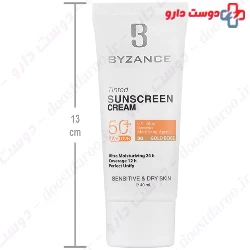 Tinted Sunscreen Cream SPF50 For Dry Skin BYZANCE