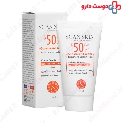 Scan skin Tinted sunscreen cream For Normal To Combination Skin SPF50 40 ml